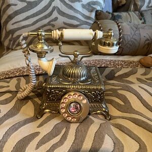 Baroque Brass Filagree Grand Emperor Imperial Style Rotary telephone